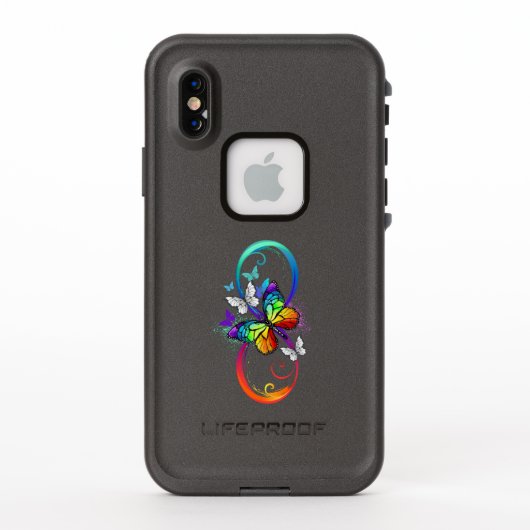 明るい無限遠（虹の蝶） LifeProof iPhoneケース (裏面)