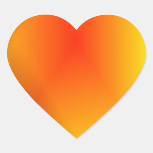 明るい焦げオレンジ ハートシール (正面)