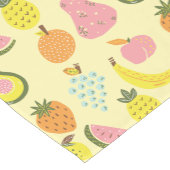 明るい熱モダン帯果実のパターン ショートテーブルランナー (コーナー)