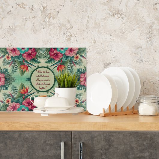 明るい熱帯のカスタマイズ可能なガラス カッティングボード