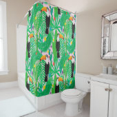明るい熱帯のシームレスな手描きパターン、t シャワーカーテン (インサイチュ)