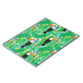 明るい熱帯のシームレスな手描きパターン、t ノートブック (左側)