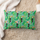 明るい熱帯のシームレスな手描きパターン、t ランバークッション (ブランケット)