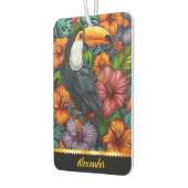 明るい熱帯の花の中でウカンオウム カーエアーフレッシュナー (左)