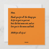 明るい熱帯の花ハッピーマザーズ・デイ シーズンカード (裏面)