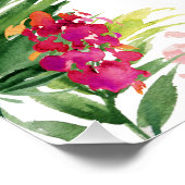 明るい熱帯の葉の誕生日パーティー ポスター (コーナー)