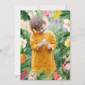 明るい熱帯はフラミングルの写真の誕生日をもたらす (裏面)