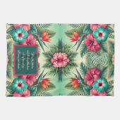 明るい熱帯カスタマイズ キッチンタオル (横)