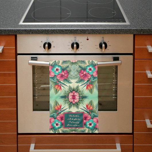 明るい熱帯カスタマイズ キッチンタオル