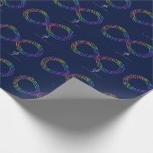 明るい熱帯スペクトラムインフィニティハート ラッピングペーパー (角)