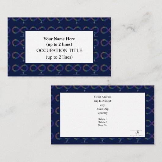 明るい熱帯スペクトラムインフィニティハート 名刺 (正面/裏面)