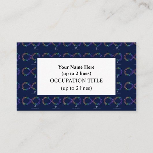 明るい熱帯スペクトラムインフィニティハート 名刺 (正面)