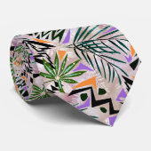 明るい熱帯ハワイアンイラストレーション ネクタイ (ロール)