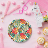 明るい熱帯パターン ペーパープレート (パーティー)