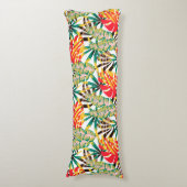 明るい熱帯パターン ボディピロー (正面縦)