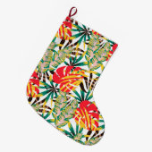明るい熱帯パターン ラージクリスマスストッキング (正面 (吊り時))