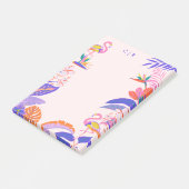 明るい熱帯パームスフラミンゴラージノート ポストイット (アングル)