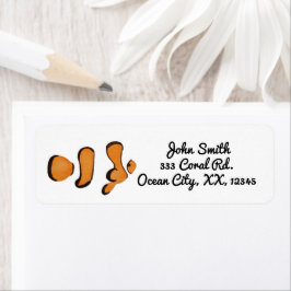 明るい熱帯ピエロ魚 ラベル