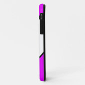 明るい熱帯ピンクの白黒モダンカーブ Case-Mate iPhoneケース (裏面/左)