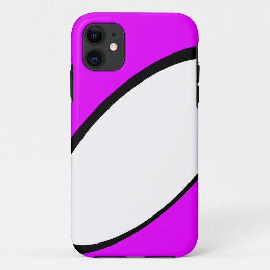 明るい熱帯ピンクの白黒モダンカーブ Case-Mate iPhoneケース (裏面)