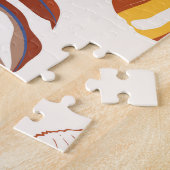 明るい熱帯フローラハンドドロー ジグソーパズル (側面)