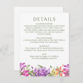 明るい熱帯フローラ結婚詳細 エンクロージャーカード (正面/裏面)