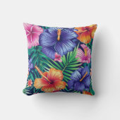明るい熱帯フローラ装飾用クッション クッション (正面)