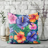 明るい熱帯フローラ装飾用クッション クッション