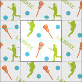 明るい熱帯女子ラクロス選手のパターン ファブリック (タイル)