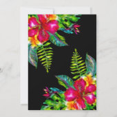 明るい熱帯性ハイビスカスカラーポップ甘い16パーティー 招待状 (裏面)