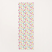 明るい熱帯性パイナップルパターン ヨガマット (正面)