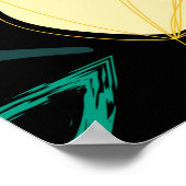 明るい熱帯性レアを持つオリジナルのシームレスなパターン ポスター (角)