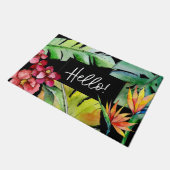 明るい熱帯水の色こんにちは ドアマット (アングル)