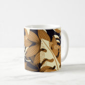 明るい熱帯葉産の暗色 コーヒーマグカップ (正面右)