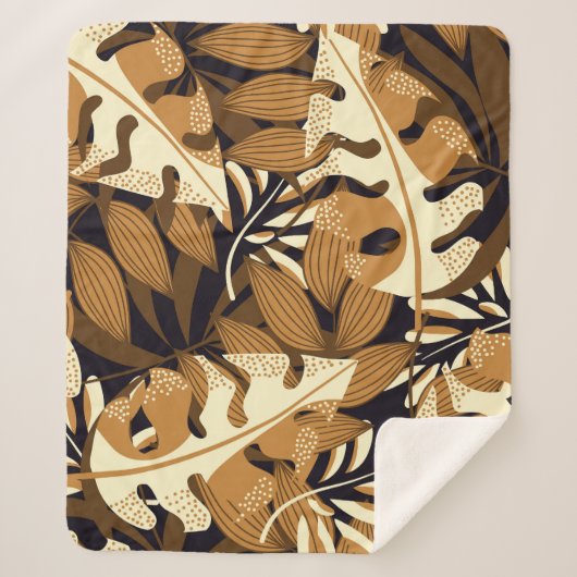 明るい熱帯葉産の暗色 シェルパブランケット (正面)