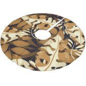 明るい熱帯葉産の暗色 ブラッシュドポリエステルツリースカート (アングル)