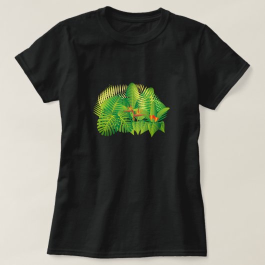 明るい熱帯葉 Tシャツ (デザイン正面)
