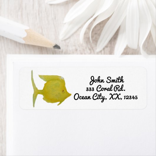 明るい熱帯黄魚 ラベル (インサイチュ)