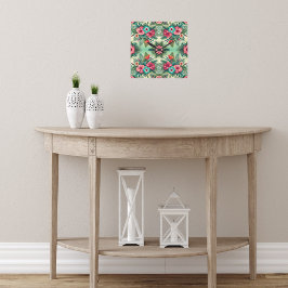 明るい熱帯 スクエア壁時計