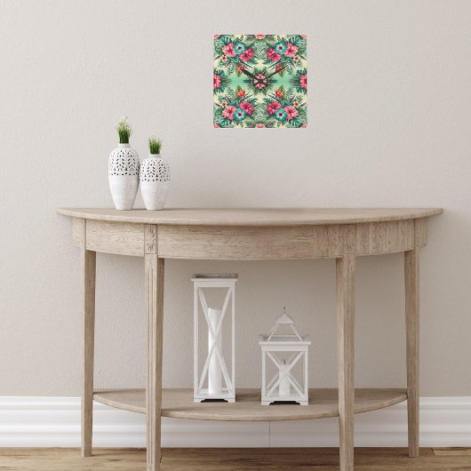 明るい熱帯 スクエア壁時計