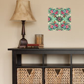 明るい熱帯 スクエア壁時計