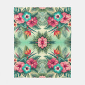 明るい熱帯 フリースブランケット (正面)