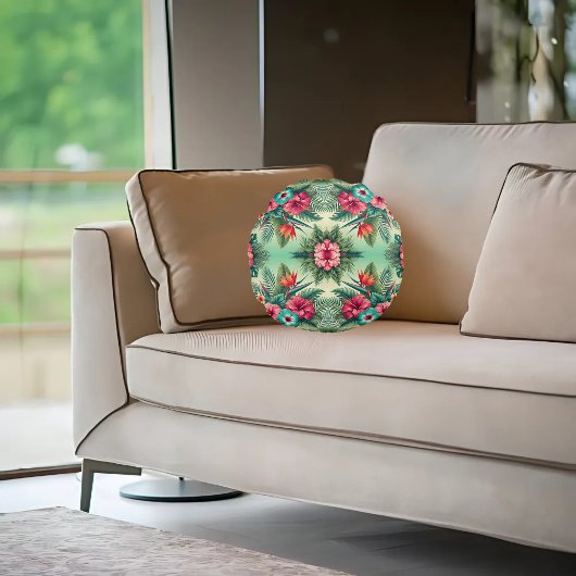 明るい熱帯 ラウンドクッション