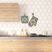 明るい熱帯 鍋つかみ&鍋敷きセット