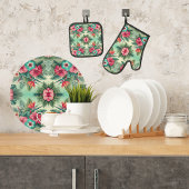 明るい熱帯 鍋つかみ&鍋敷きセット