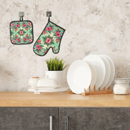 明るい熱帯 鍋つかみ&鍋敷きセット