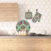 明るい熱帯 鍋つかみ&鍋敷きセット