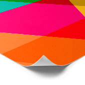 明るい熱狂する三角形デザイン ポスター (角)