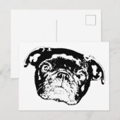 明るい犬種の冬のポスト ポストカード (正面/裏面)