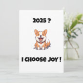 明るい犬 2025? 私は喜びを選ぶ カード (スタンド正面)